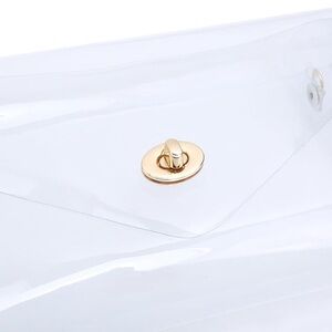 Clear Clutch with Gold Accent